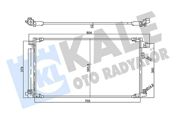 KALE 357910 KONDENSER TOYOTA C-HR 1.8 Hybrid 16-COROLLA 1.8 Hybrid 18- AL/AL 88460F4040 ürün görseli 1