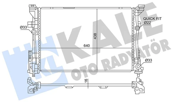 KALE 363850 MOTOR SU RADYATORU MERCEDES W176 W246 C117 X117 X156 A2465001203 ürün görseli