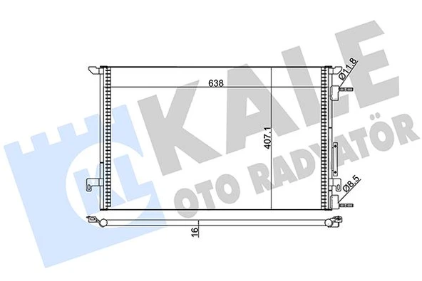 KALE 389000 KLİMA RADYATÖRÜ KONDENSERİ OPEL VECTRA C 02> AL/AL 688x668x16 13101839-1850076-1850079-24418362 ürün görseli