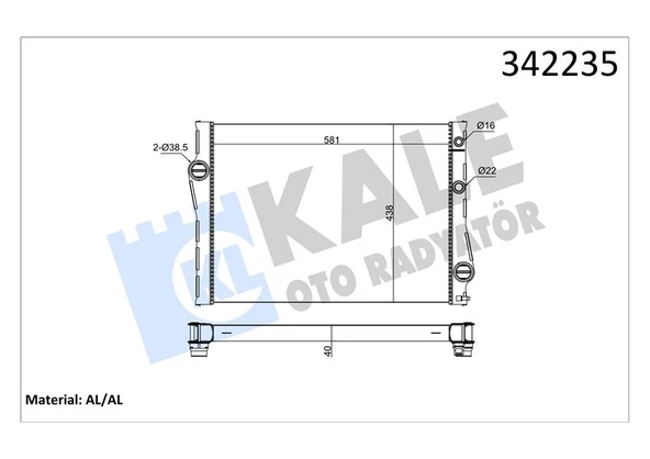 KALE 342235 MOTOR SU RADYATORU BMW F15 F16 E70 E71 E72 17117533472 ürün görseli 1