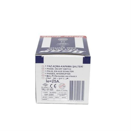 Opaş 1x25a 0-1 Aç-Kapa Kilitli Pako Şalter - YKL101025 - Resim 4