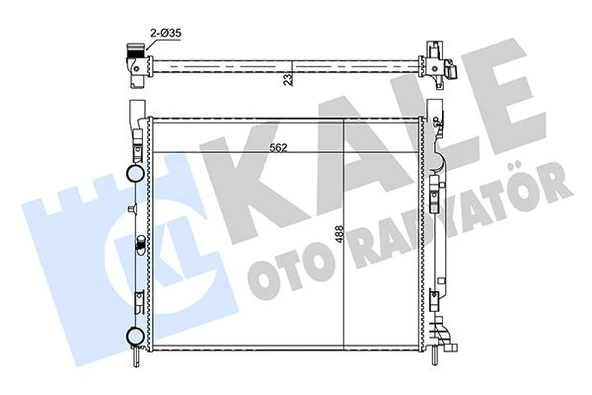 KALE 351010 MOTOR SU RADYATORU MERCEDES CITAN W415 12> . RENAULT KANGOO II 1.2TCe-1.5dCi-1.6 16V 08> A4155000102-8200455801 ürün görseli 1