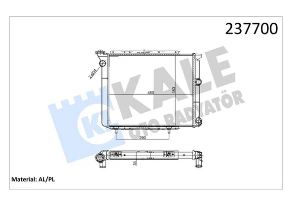 KALE 0504122AL RADYATÖR BORULU R11 FLASH 2 SIRA AL PL SİSTEM 7702188511 ürün görseli 1