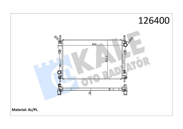 KALE 0222271AB MOTOR SU RADYATORU TRANSIT V184 2.4TDCI 01>06 KLIMASIZ YC158005HA-4374556 ürün görseli 1