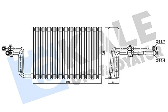 KALE 350110 EVAPORATOR BMW E81 E82 E87 E90 F20 E84 F25 64119256346-64119290888 ürün görseli