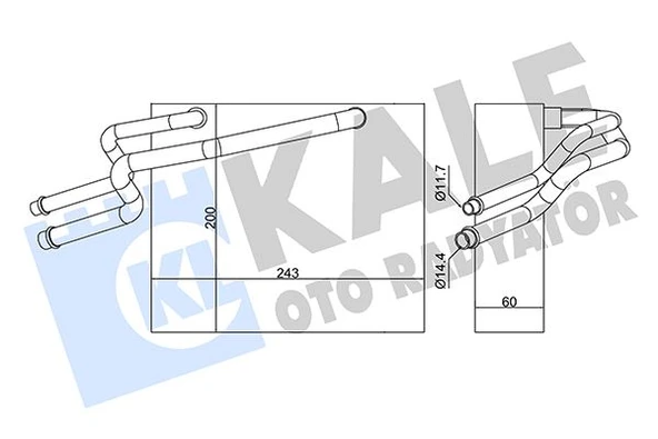 KALE 350060 EVAPORATOR KUBISTAR-RENAULT CLIO-KANGOO 7701205748 ürün görseli 1