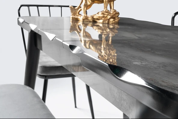 Tekno Elma MDF Açılır Mutfak Masa Sandalye Takımı 60x100 - Resim 7