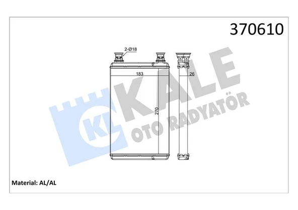 KALE 370610 KALORIFER RADYATORU MERCEDES S-CLASS W221 05>13 A2218300061 ürün görseli 1