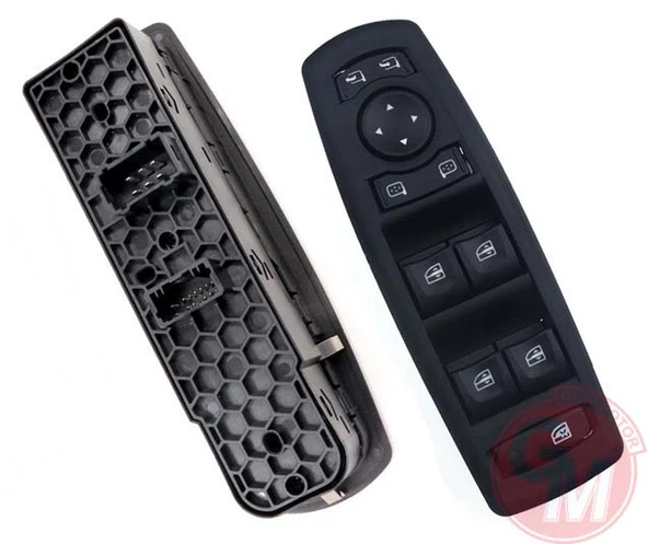 GUA 41365 CAM AÇMA ANAHTARI KUMANDA GRUBU SİYAH RENAULT MEGAN III-FLUENCE KATLANIR AYNALI ARAÇLAR İÇİN 80961 0016R ÇİFT SOKET 254000006R-809610016R ürün görseli 1