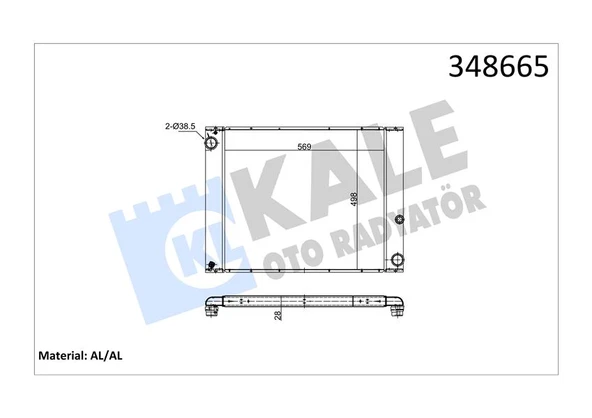 KALE 348665 MOTOR SU RADYATORU 306D1 M57 D30 RANGE ROVER 3 L322 02>12 PCC000840 ürün görseli 1