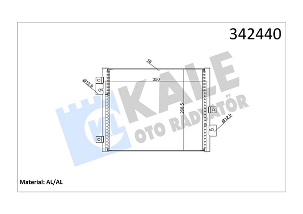 KALE 342440 KLİMA KONDENSERİ PORSCHE 911-TARGA-BOXSTER-CAYMAN AL-AL 99657311103-99657311103-99757391102