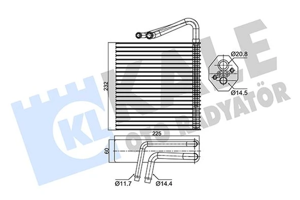KALE 350065 EVAPORATOR MEGANE II-SCENIC II 7701207874 ürün görseli 1