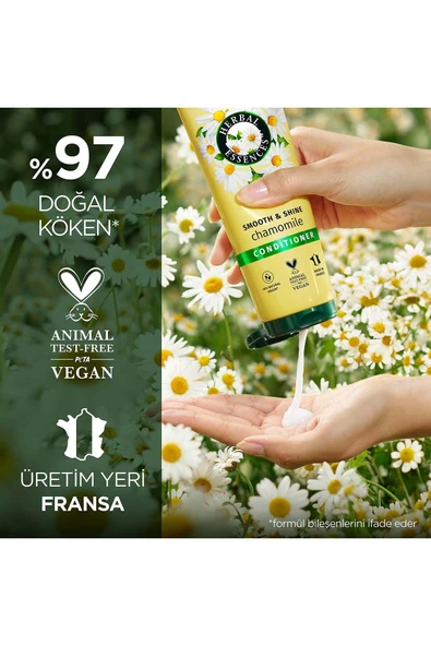 Herbal Essences Parlak ve Pürüzsüz Papatya Kokulu Saç Kremi 250 ml - Resim 6