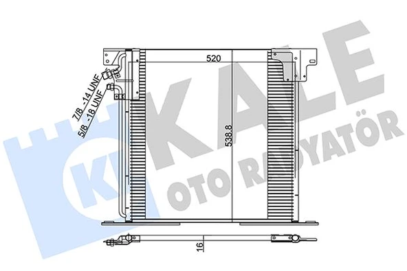 KALE 381200 KLIMA RADYATORU MERCEDES VITO W638 97>03 A6388350170 ürün görseli 1