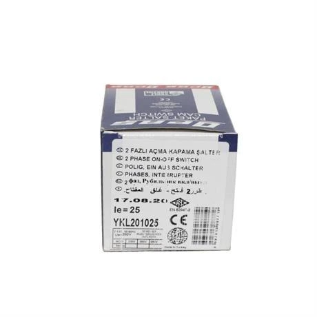 Opaş 2x25A 0-1 Aç-Kapa Kilitli Pako Şalter - YKL201025 - Resim 4