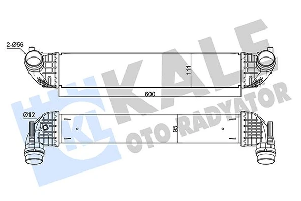 KALE 356085 INTERCOOLER OPEL ASTRA K INTERCOOLER AL/BRZ 600X111X95 13356681-39109103-39185908 ürün görseli 1
