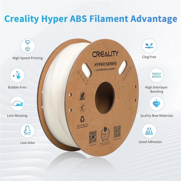 Creality Hyper Abs Beyaz Filament 1.75mm 1000Gr - Resim 3