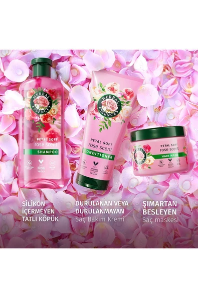 Herbal Essences Kadifemsi Yumuşaklık Gül Kokulu Saç Bakım Kremi 250 ml - Resim 8
