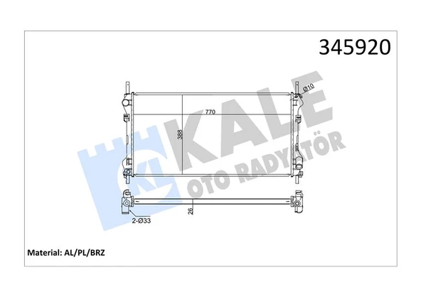 KALE 345920 MOTOR SU RADYATORU TRANSIT V184 2.4TDCI 100PS 125PS 01>06 ONDEN CEKER KLIMASIZ 1C1H8005FE-1C1H8005JC1C1H8005J ürün görseli 1