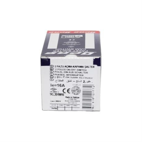 Opaş 2x16a 0-1 Aç-Kapa Mini Tip Kilitli Pako Şalter - YKL201M16 - Resim 4