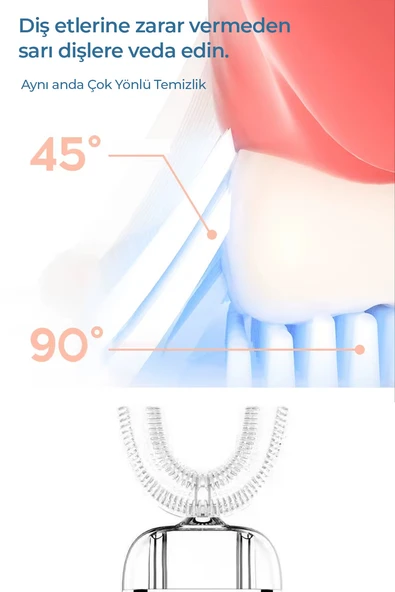 Şarjlı Titreşimli 360 derece U Diş Fırçası - 2