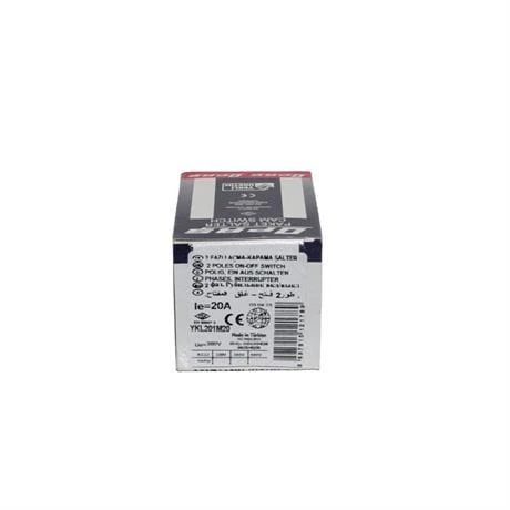 Opaş 2x20A 0-1 Aç-Kapa Mini Tip Kilitli Pako Şalter - YKL201M20 - Resim 4