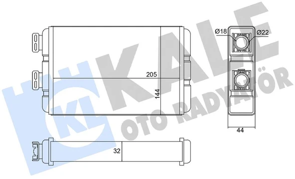 KALE 370760 KALORIFER RADYATORU BMW E46 97>05 64118372771 ürün görseli