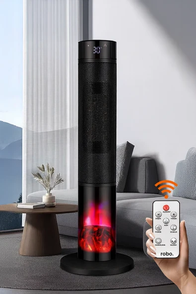 Robo Şömineli Kule Tipi Dikey Isıtıcı