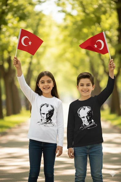 Atatürk Baskılı Uzun Kollu Tişört
