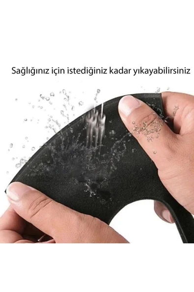 Filtre Nano Teknoloji Siyah Kalın Kumaş Yıkanabilir Yüs Virüs Maskesi - 5