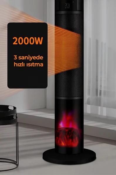 Robo Şömineli Kule Tipi Dikey Isıtıcı - 5