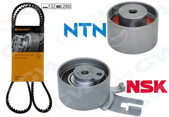 GVA 59T9990C EKSANTRİK GERGİ KİTİ 132x280 VOLVO C30 C70 S60 S80 V70 > XC60 XC70 XC90 2.4TDI 20V K015580XS 31258305-31359568 ürün görseli 1