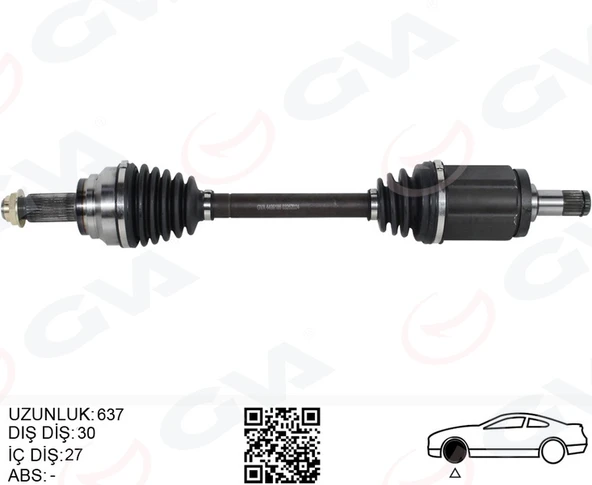 GVA 4499186 KOMPLE AKS ÖN SOL BMW X5 E70 X6 E71 E72 637MM 31607545125-31608631751-31607622883 ürün görseli 1