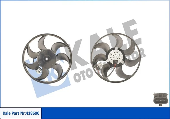 KALE 418600 FAN MOTORU PERVANELİ OPEL ASTRA H 04 > ZAFIRA 05 > 250W-390mm 1341386-13205947 ürün görseli 1