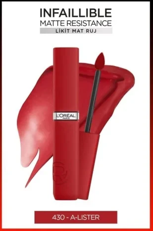 L'Oreal Paris Infaillible Matte Resistance Likit Mat Ruj - 430 A-Lister ürün görseli