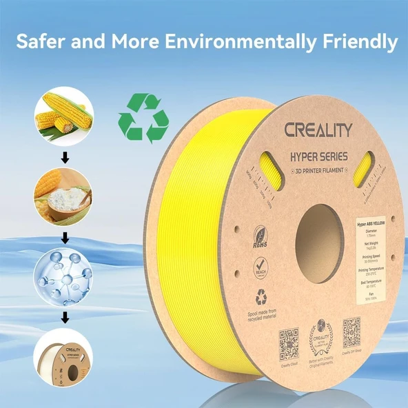 Creality Hyper Abs Sarı Filament 1.75mm 1000Gr - Urhanshop Yetkili Satış - Resim 2