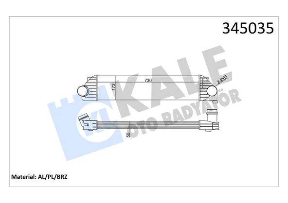 KALE 345035 TURBO RADYATÖRÜ RENAULT MASTER III 10> OPEL MOVANO B 10> 2.3dCi 144960015R-144969388R ürün görseli 1