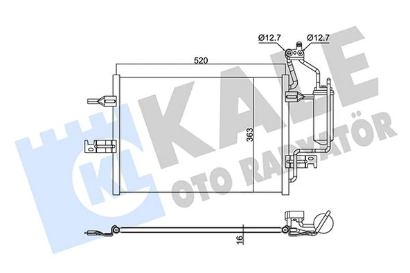 KALE 382495 KLİMA RADYATÖRÜ OPEL MERIVA A MPV 1.6 1.4 16V 1.7 DTI 1.8 03-10 KURUTUCU İLE BRAZING AL-AL 520x363x16 1850086-13128931-52496880 ürün görseli 1