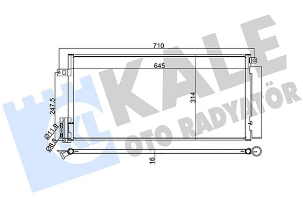 KALE 389100 KLIMA RADYATORU OPEL CORSA D-COMBO 06> FIAT GRANDE PUNTO-BRAVO II-LINEA 1.3-1.7 CDTI-MTJ 1.6T AL/AL 625x295x16 95514601-1850168-55700408-93168140 ürün görseli 1