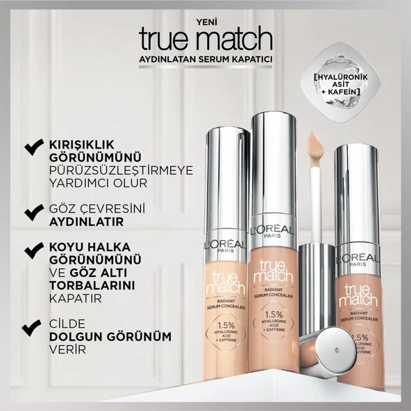L'Oreal Paris True Match Aydınlatan Serum Kapatıcı - 1r 11 ml - Resim 2