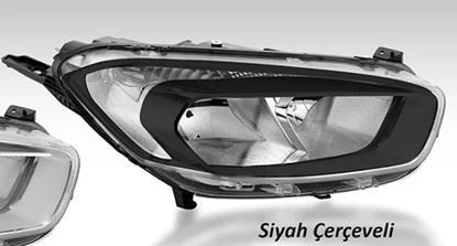 Ayfar Far Sağ Siyah Çerçeveli Ford Transit Courier (2018)--