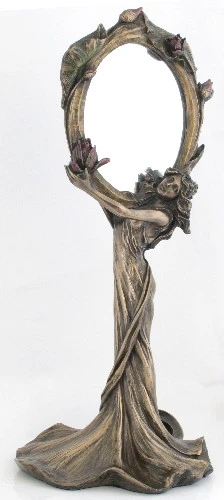 Wise Biblolar - Wise Ayna & Sehpa Art Kızlı Ayna Dekoratif Obje 30x13x12 CM ürün görseli