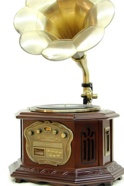 Gramofon Elektronik Plak Çalar Cd Player Radyo Kasetçalar Usb C0099 - Resim 8