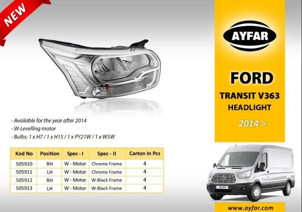 Ayfar Far Sol Ford Transit V363 (2014)