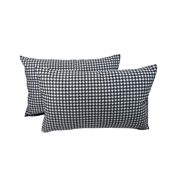 Soyoe Kırlent Kılıfı 2'li Kaz Ayağı Desenli Dekoratif Yastık Kılıfı 30x50 - 3