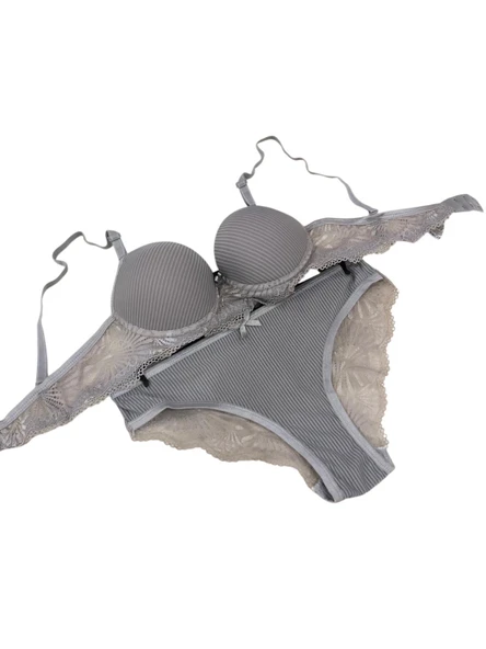 Umt Kadın Dolgulu B Cup Balenli Telli Sütyen Takımı ürün görseli