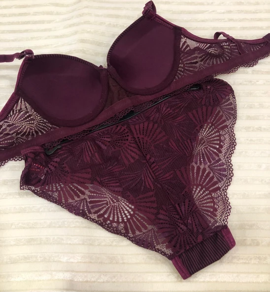 Umt Kadın Dolgulu B Cup Balenli Telli Sütyen Takımı - Resim 6