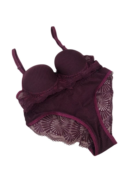 Umt Kadın Dolgulu B Cup Balenli Telli Sütyen Takımı - Resim 4