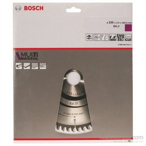 Bosch MultiMaterial 235X2,4X30/25 mm 64 Diş Testere - 2