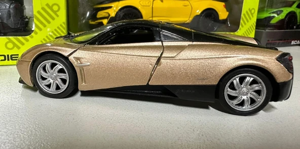 Oyuncak Metal Model Araba 1/36 Çek Bırak Gold Pagani Huayra - Resim 4